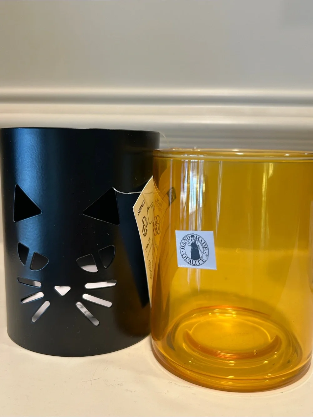 IKEA KUSTFYR lantern for tealight - Cat